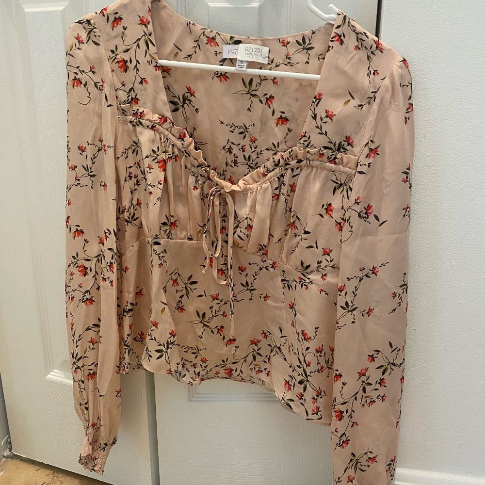 Pink Floral Intermix Top
